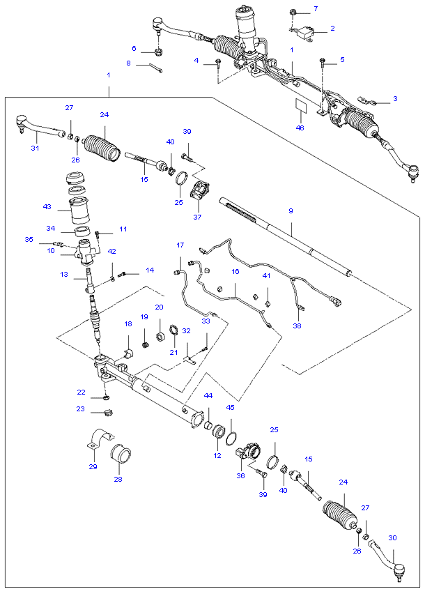 POWER STEERING GEAR BOX ( WL8 )