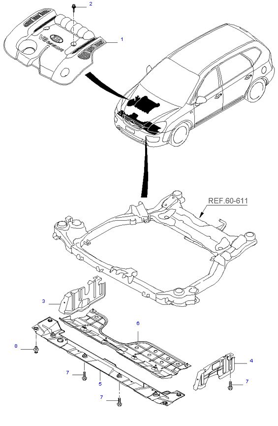 MUD GUARD & ENGINE COVER ( 2.7L )