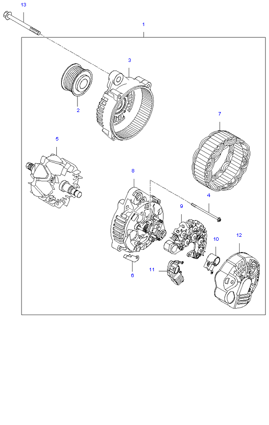 ALTERNATOR MOTOR ( 2.4L )