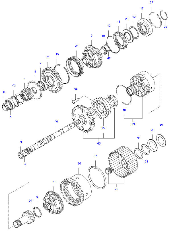 TRANSAXLE GEAR(A/T) ( 2.7L )