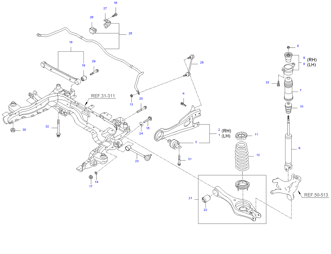 REAR SPRING & SHOCK ABSORBER