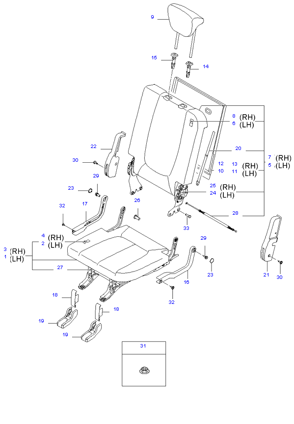 REAR 3ND SEAT