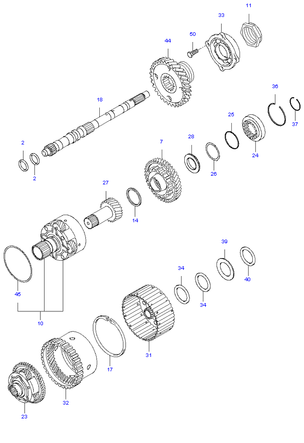 TRANSAXLE GEAR(A/T)