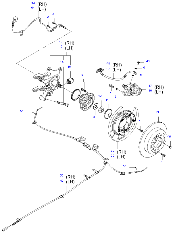 REAR WHEEL HUB & WHEEL BRAKE