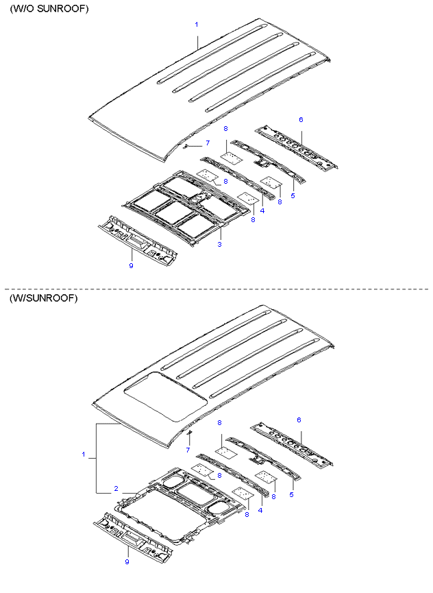 PANEL ASSY-ROOF