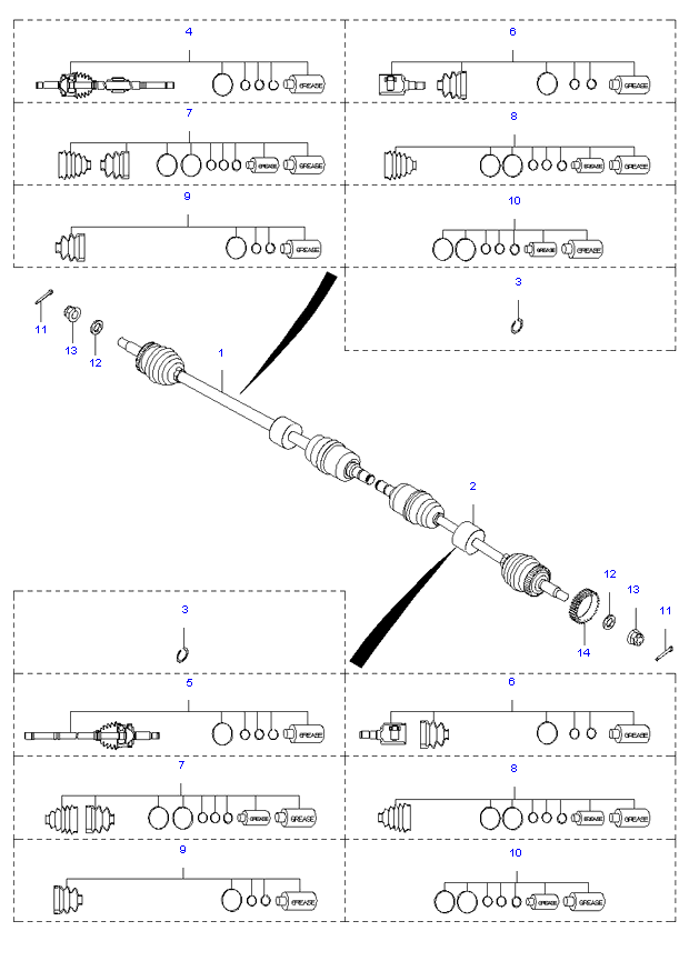 DRIVE SHAFT ( 4AT 2WD )