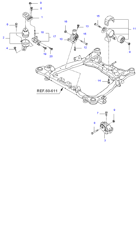 ENGINE MOUNTING ( 2.9L )