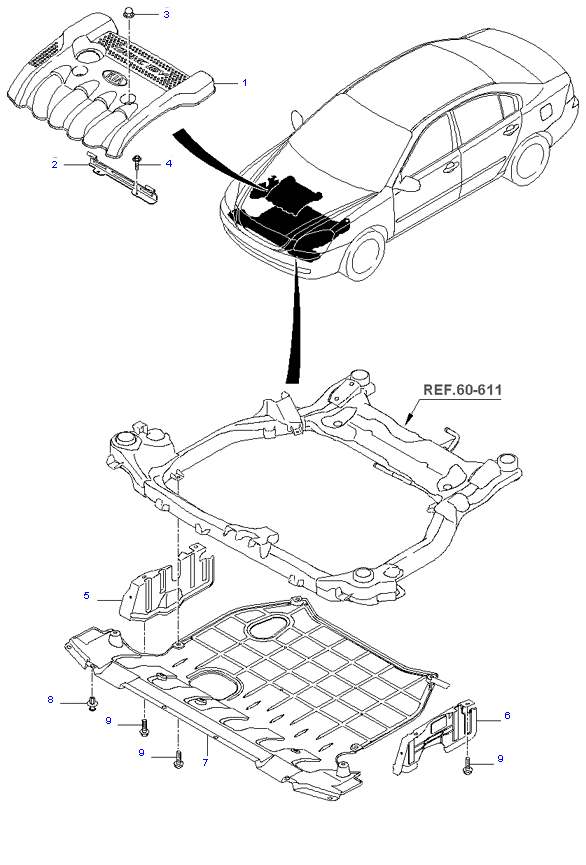 MUD GUARD & ENGINE COVER ( 2.0L )