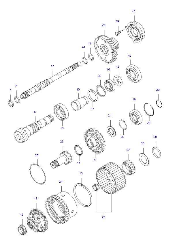 TRANSAXLE GEAR(A/T) ( 2.0L 4AT 2WD )