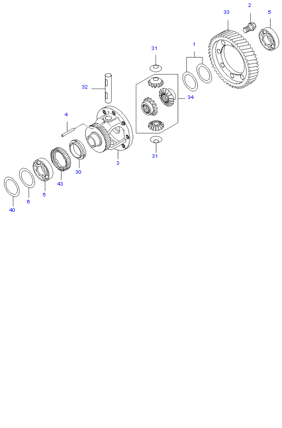 TRANSAXLE GEAR(A/T) ( 2.0L 4AT 2WD )