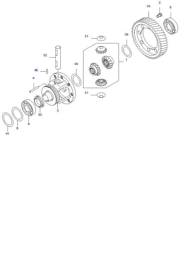 TRANSAXLE GEAR(A/T) ( 2.7L 5AT 2WD )