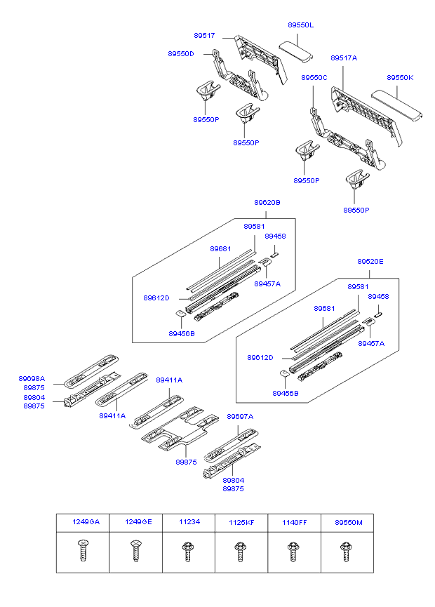 ATTACHING HARDWARE-RR SEAT