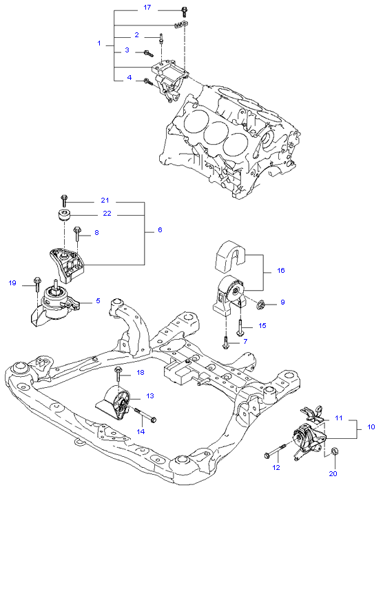 ENGINE MOUNTING ( 2.7L )