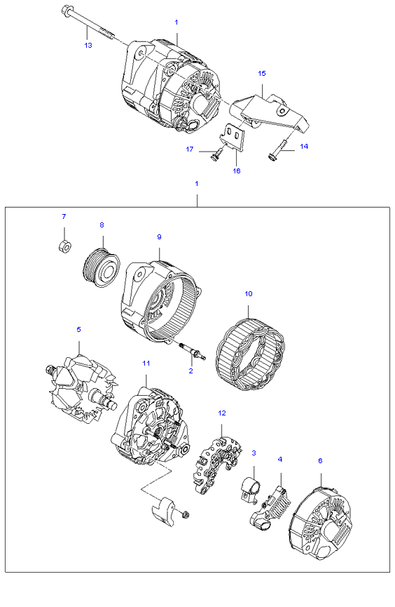 ALTERNATOR MOTOR ( 2.7L )