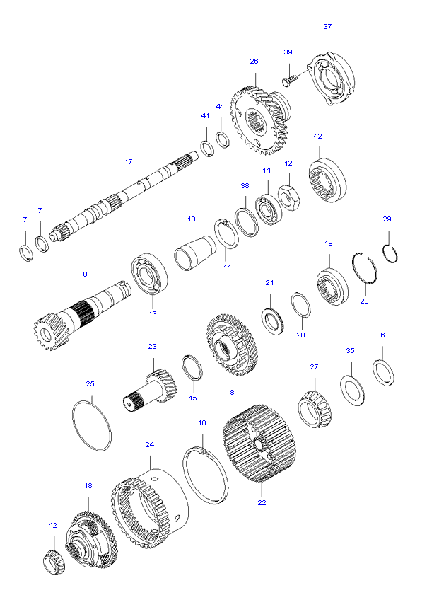 TRANSAXLE GEAR(A/T) ( 2.0L )