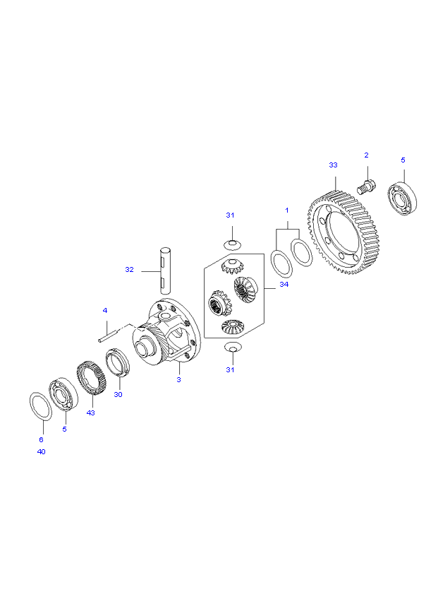 TRANSAXLE GEAR(A/T) ( 2.0L )