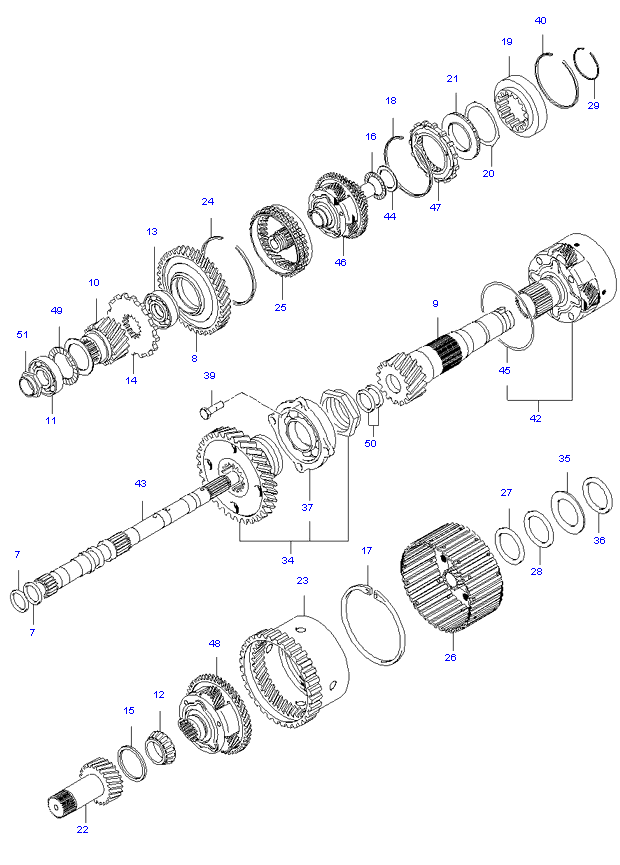 TRANSAXLE GEAR(A/T) ( 2.7L )