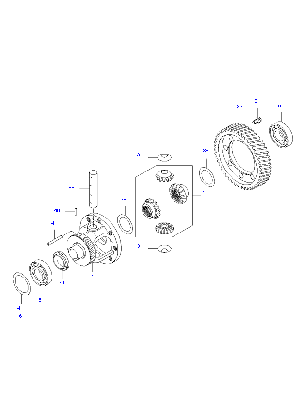 TRANSAXLE GEAR(A/T) ( 2.7L )