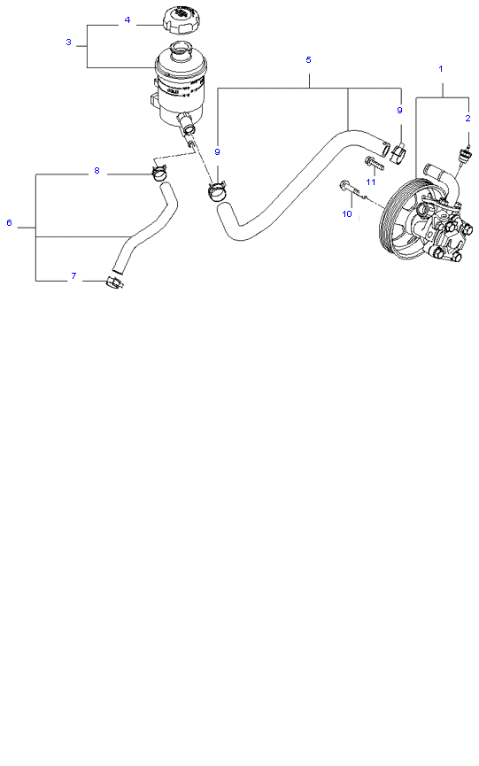 POWER STEERING OIL PUMP ( 2.7L )