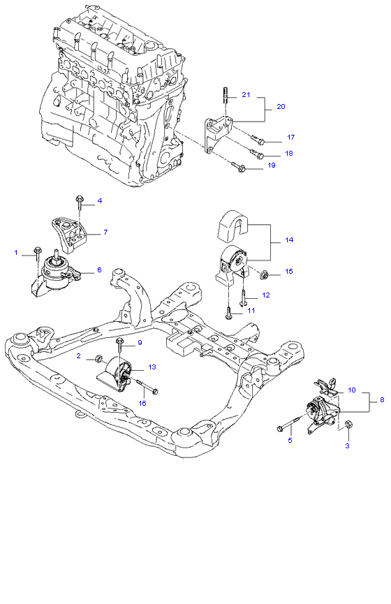 ENGINE MOUNTING ( 2.4L )