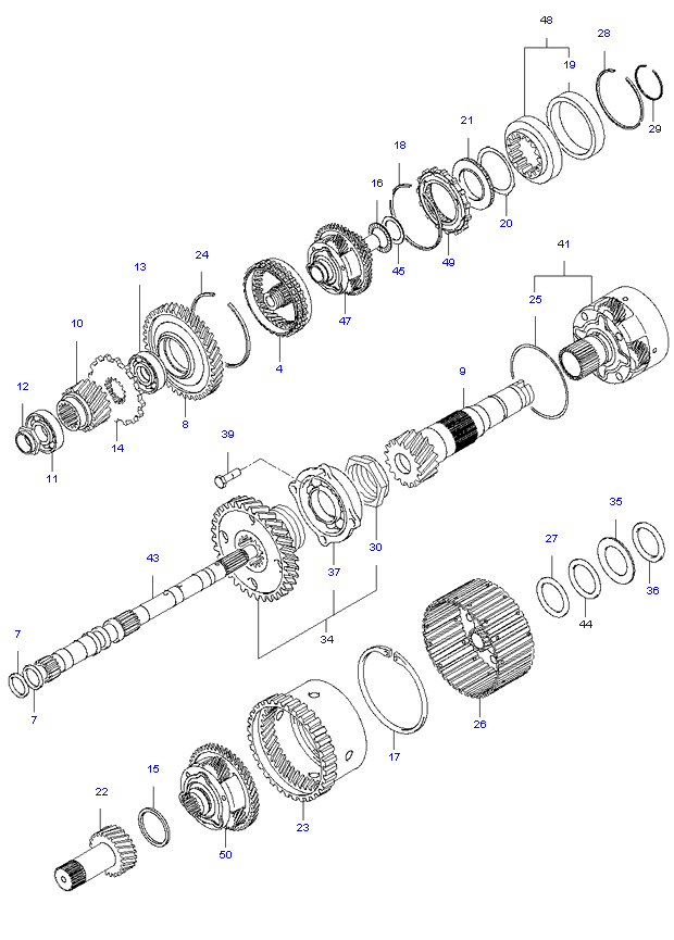 TRANSAXLE GEAR(A/T) ( 2.7L )