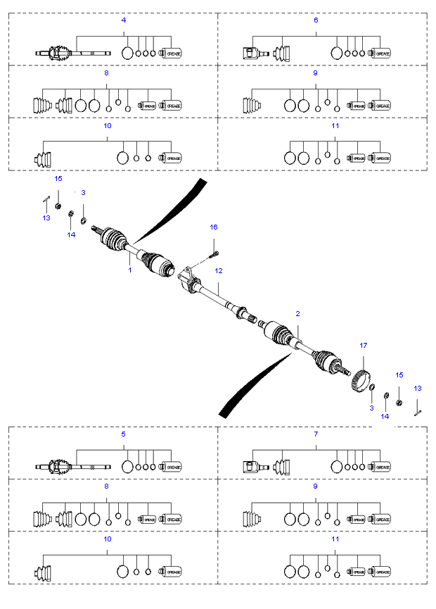 DRIVE SHAFT ( 2.7L )