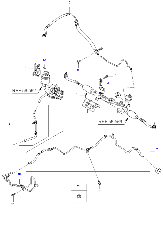 POWER STEERING HOSE & BRACKET ( 2.4L )