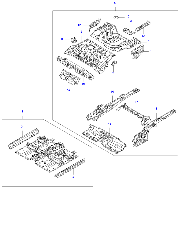 FLOOR ASSY-COMPL & ISOLATION PAD