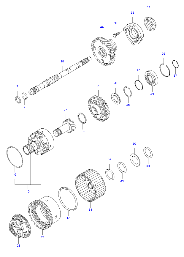 TRANSAXLE GEAR(A/T)