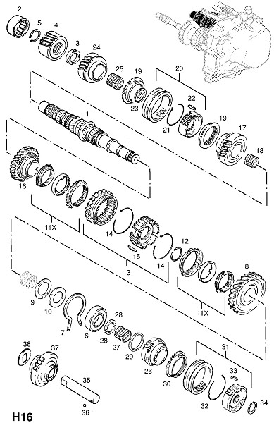 Трансмиссия f13 easytronic (Трансмиссия)