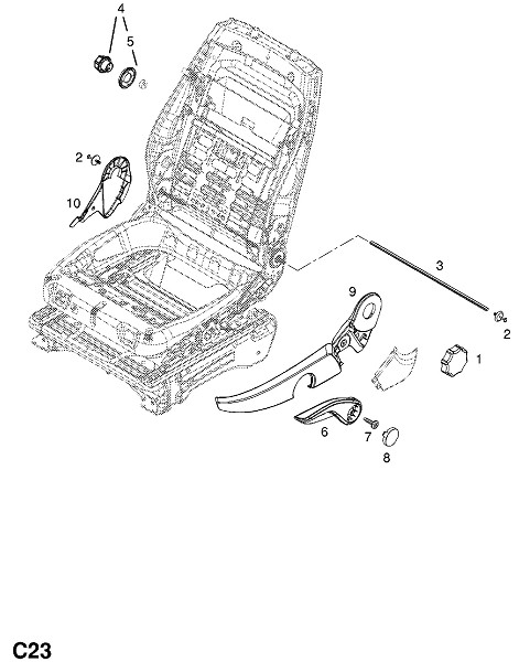 Рама и крепление переднего сидения - для recaro (Внутренние приспособления для кузова)