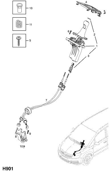 Регулятор переключения передач - используется с пятиступенчатой ручной трансмиссией (Трансмиссия)